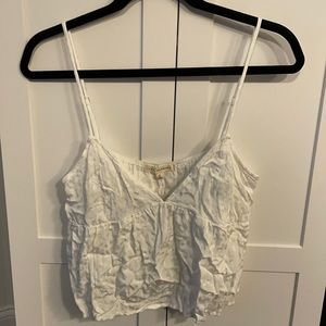 White cropped tank top